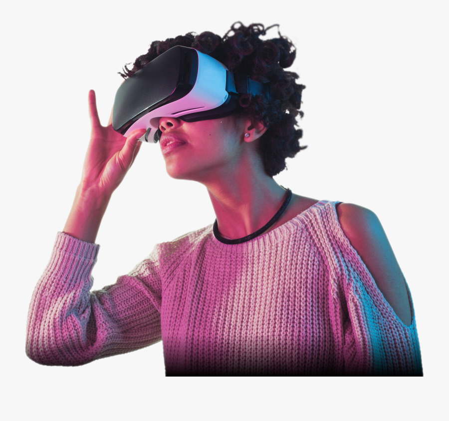Photo Of A Lady Wearing A Virtual Reality Headset - Wordpress Freebies, Transparent Clipart