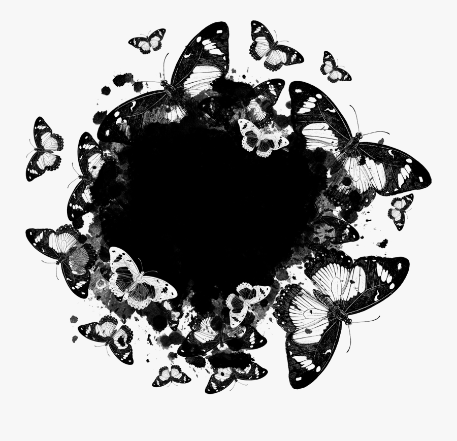 Frames Picture Mask Holi Hd Image Free Png Clipart - Butterfly, Transparent Clipart