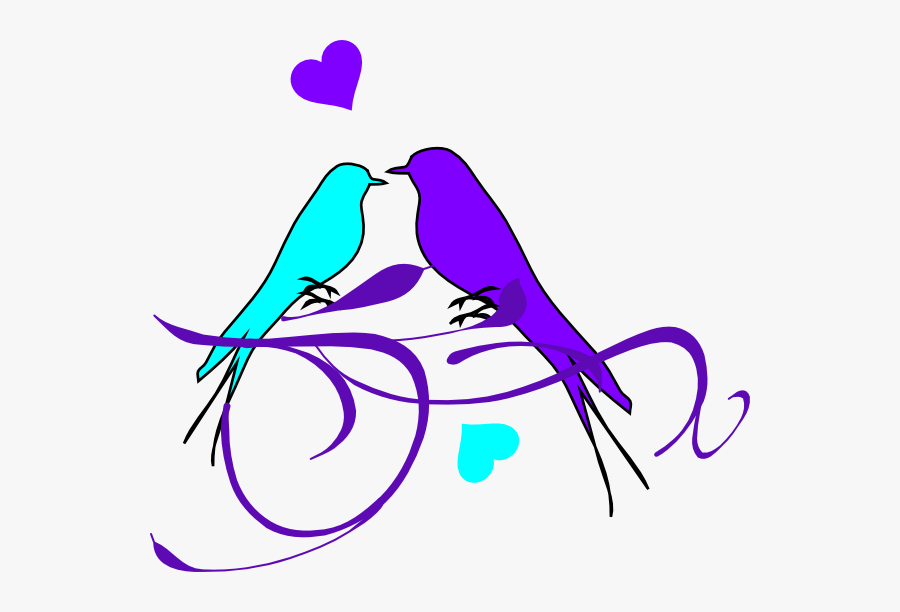 Love Birds Black And White, Transparent Clipart