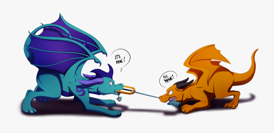 Dragons Fighting Each Other Cartoon, Transparent Clipart