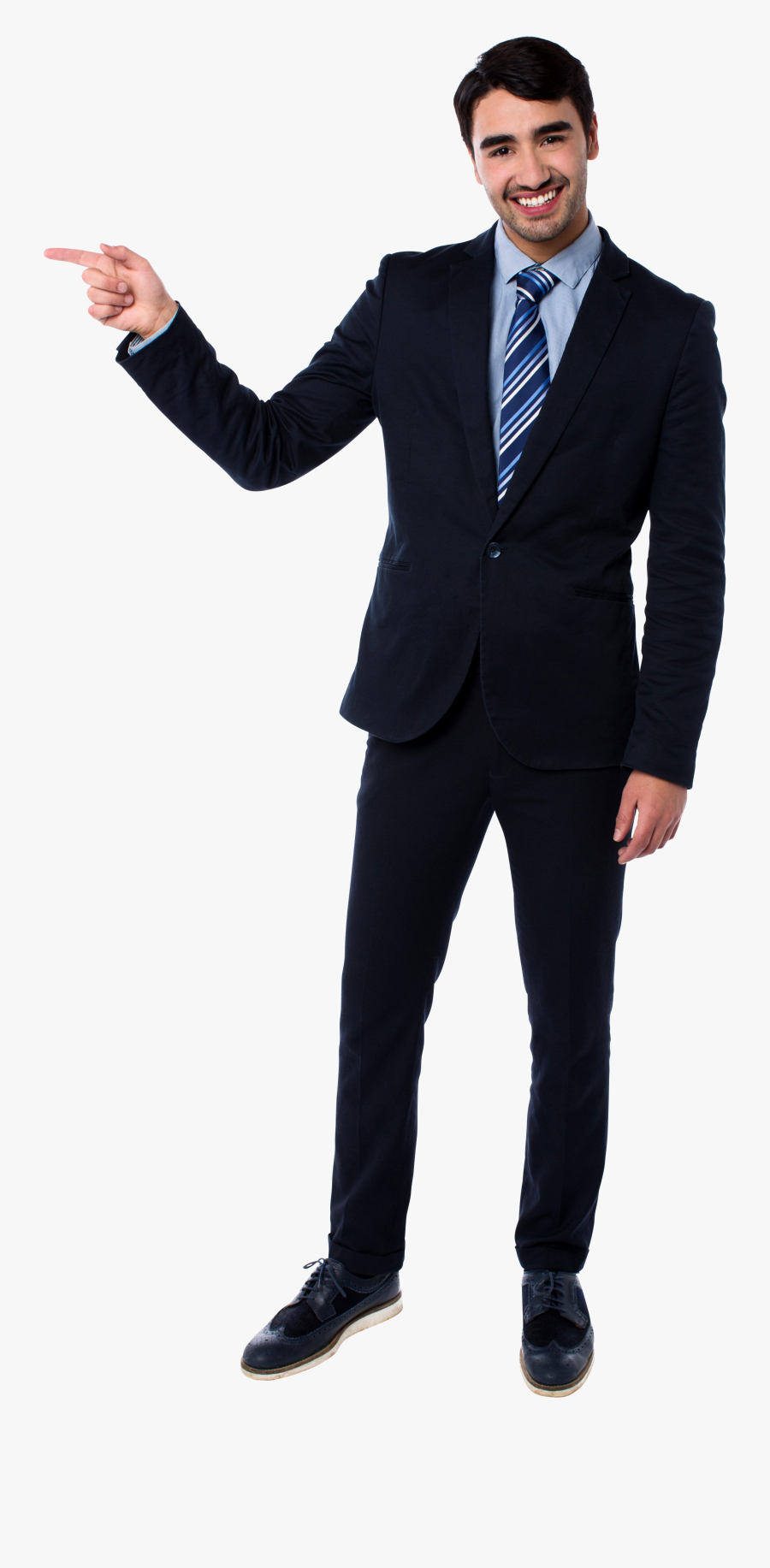 Standing Man Png - Man In Suit Pointing, Transparent Clipart