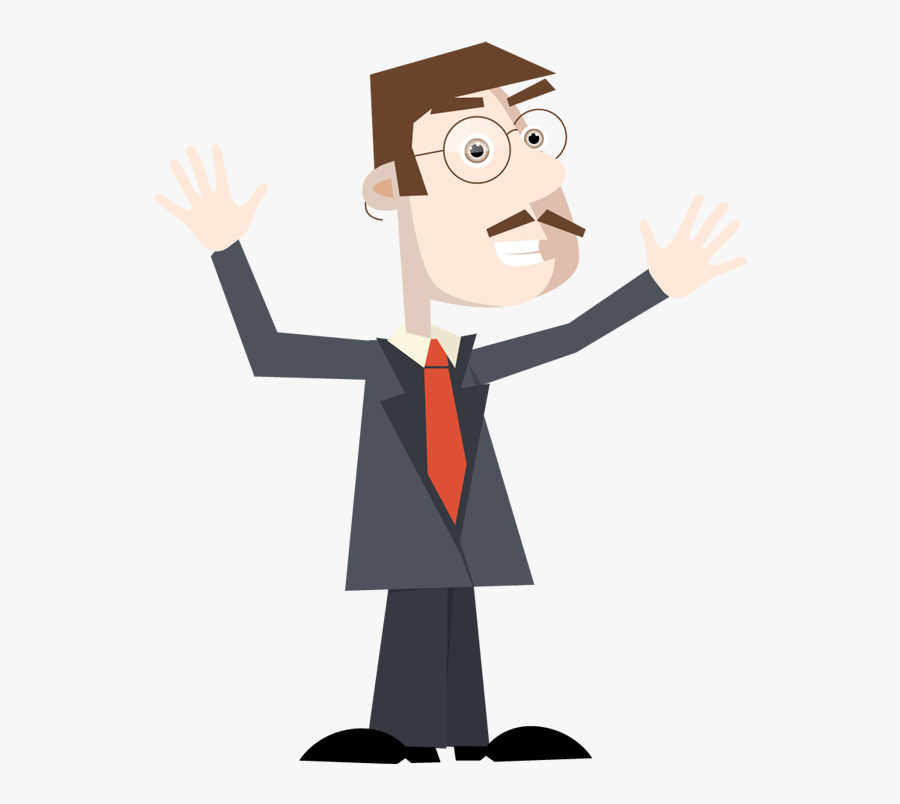 Excited Clipart Business - Illustration, Transparent Clipart