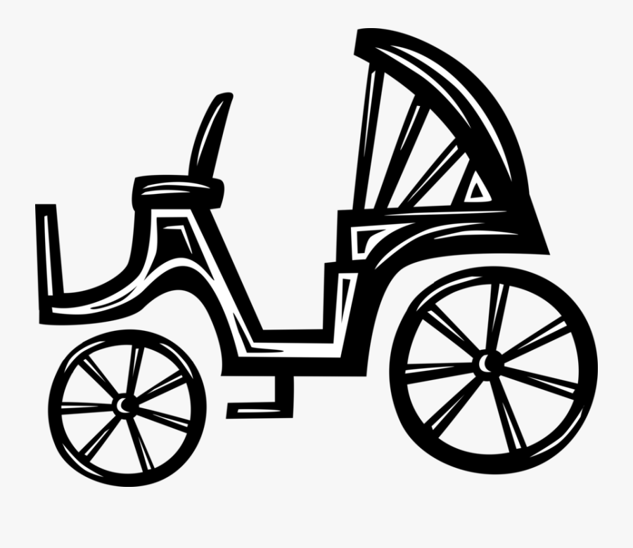 Vector Illustration Of Vintage Horse-drawn Carriage - Inventos Importantes De Mesopotamia, Transparent Clipart
