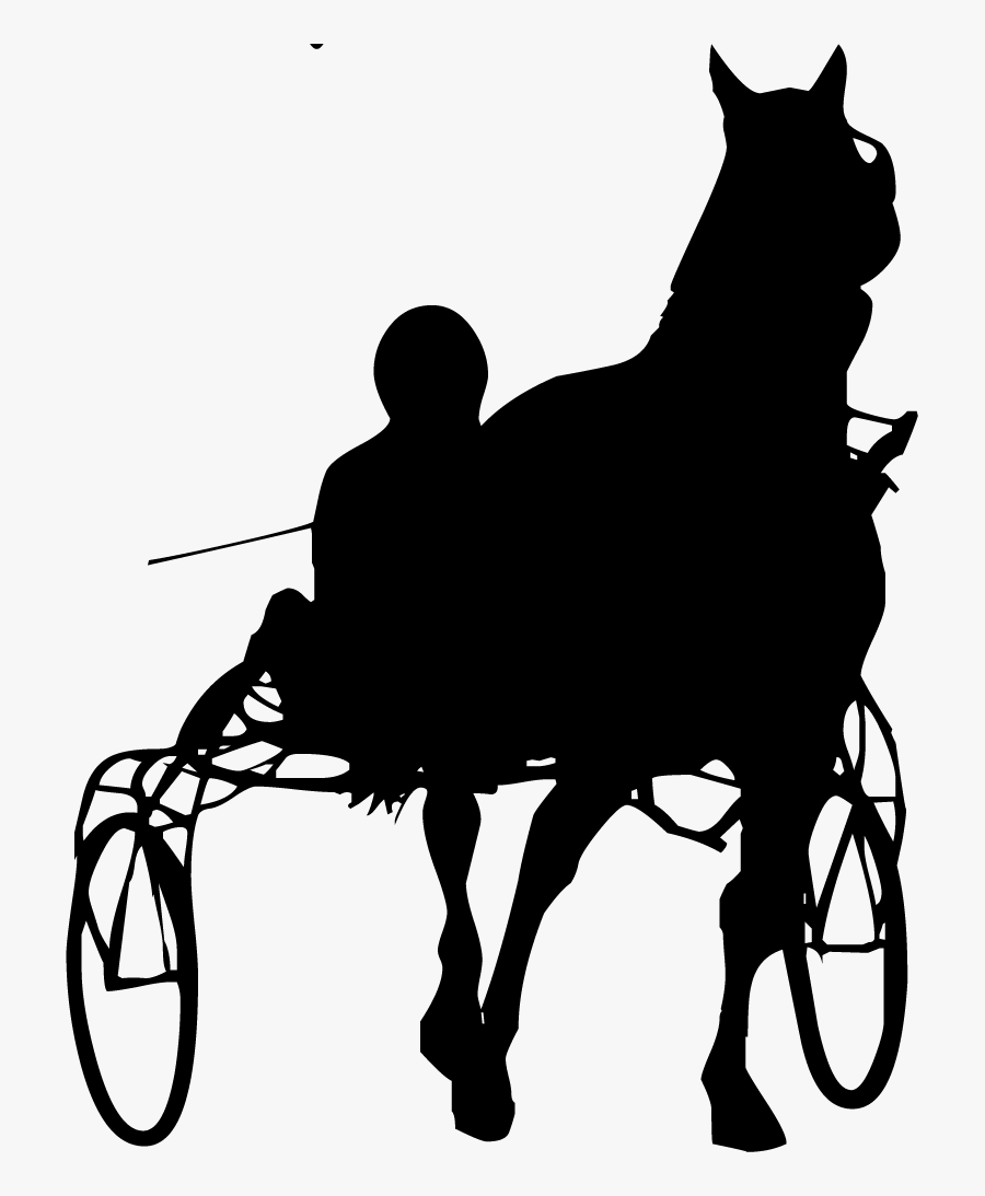 Standardbred Racing Silhouette Trotters, Transparent Clipart
