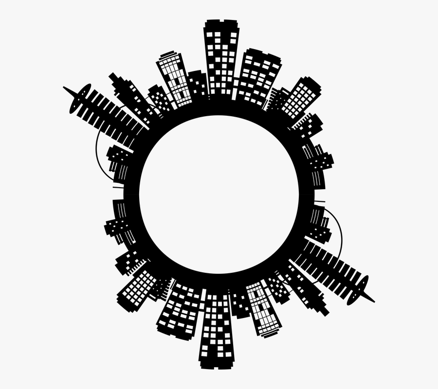 Administration, Architecture, Art, Border, Building - Circle Skyline, Transparent Clipart