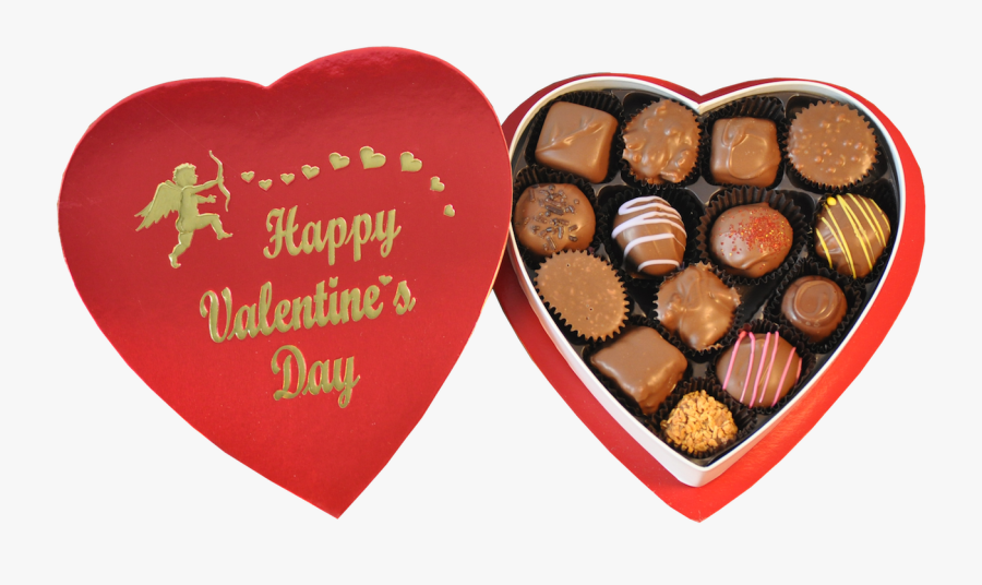 Box Of Chocolates Png - Valentines Heart Chocolate Box, Transparent Clipart