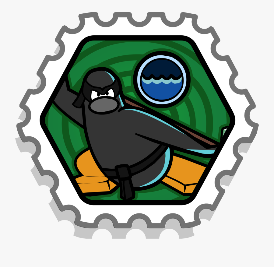 Water Ninja Stamp - Club Penguin Cart Surfer, Transparent Clipart