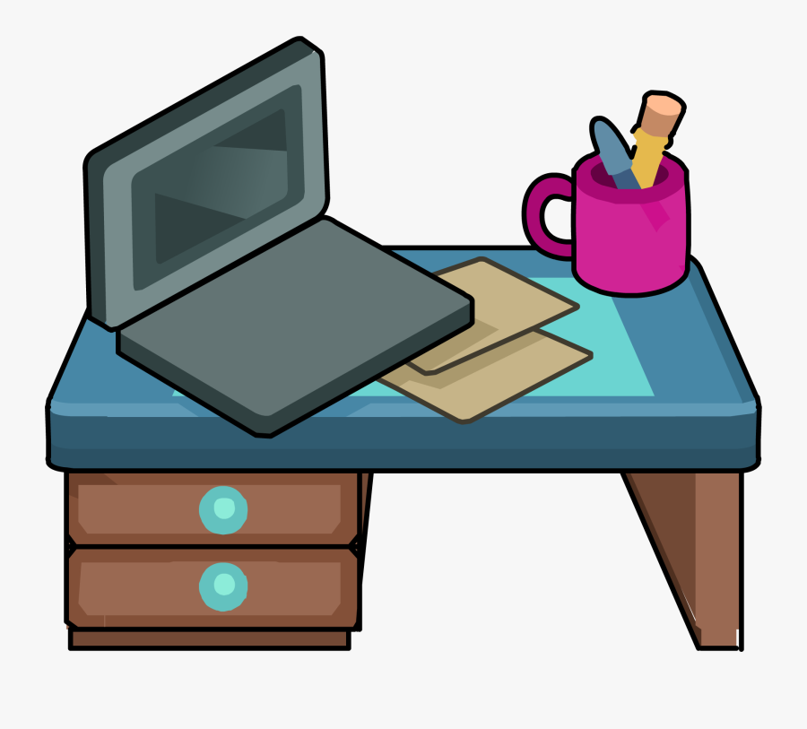 Inspiration Club Penguin Wiki - Club Penguin Desk, Transparent Clipart