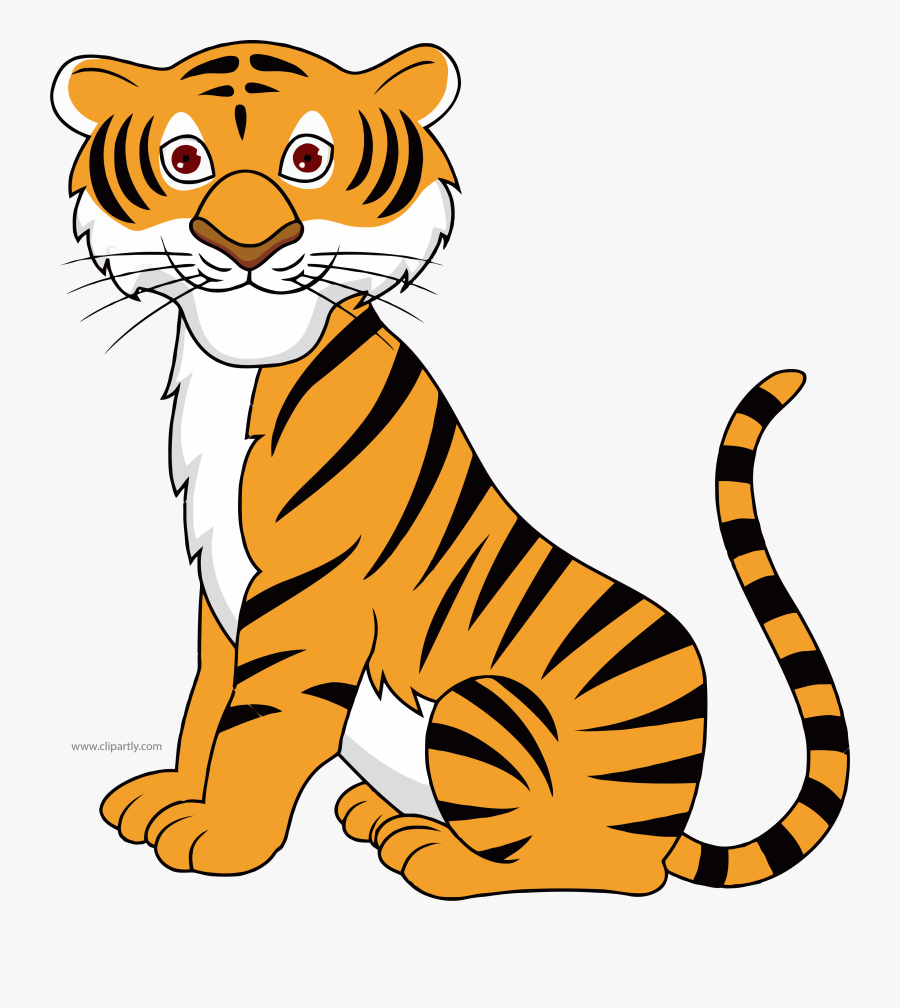Cartoon Picture Of Tiger, Transparent Clipart