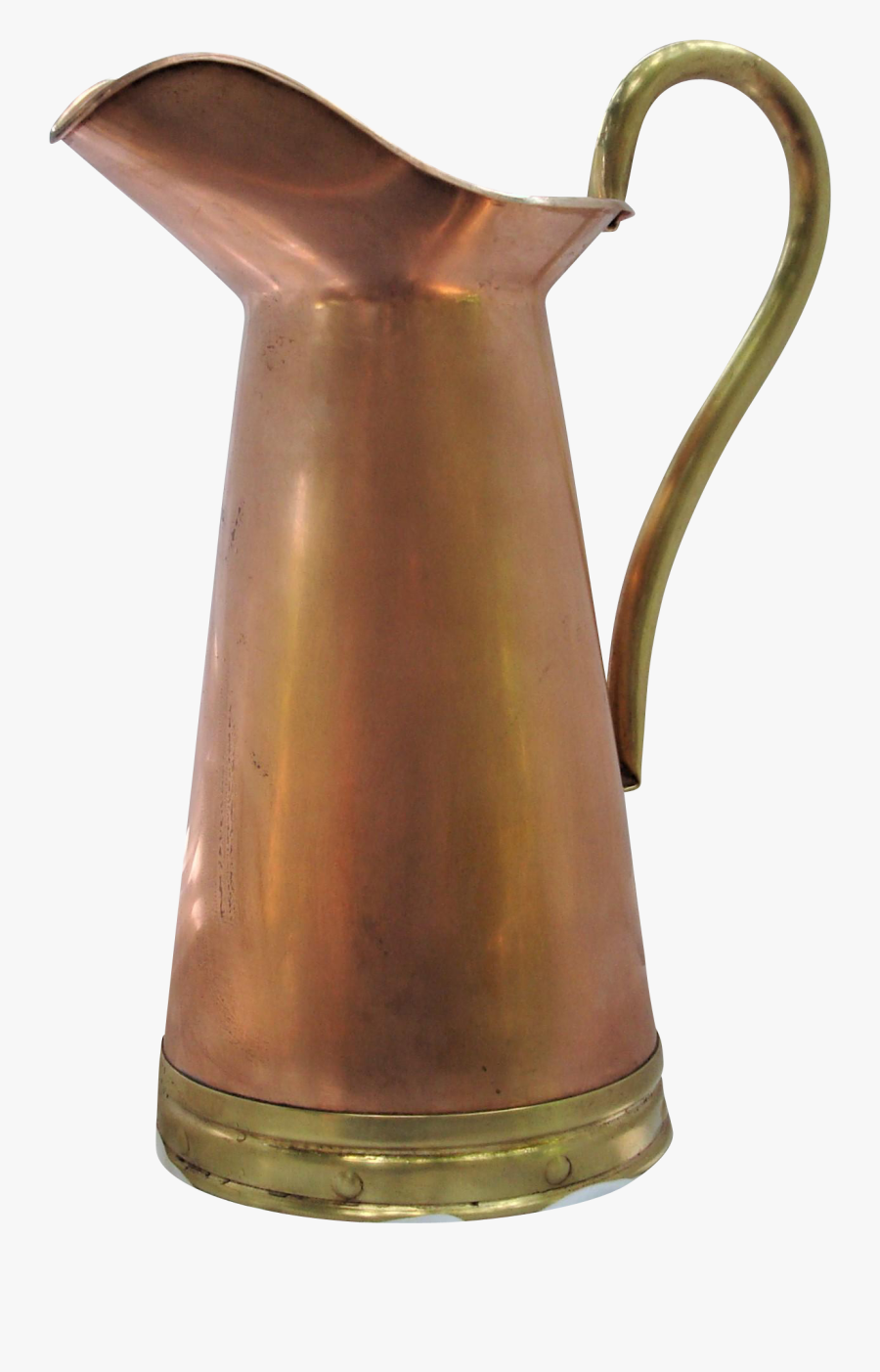 Large 2 1/4 Quarts Tagus Copper Water Pitcher Brass - Jug, Transparent Clipart