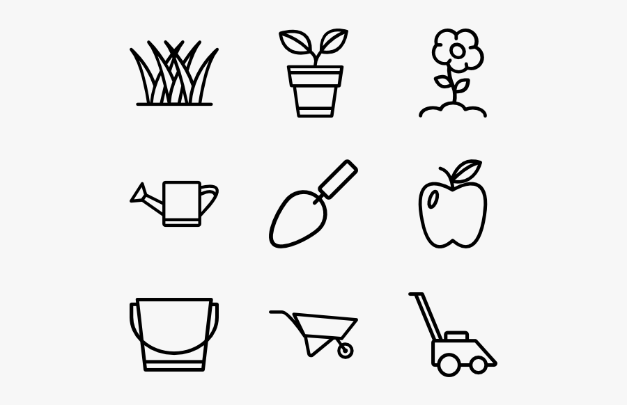 Gardening - Geography Icons, Transparent Clipart