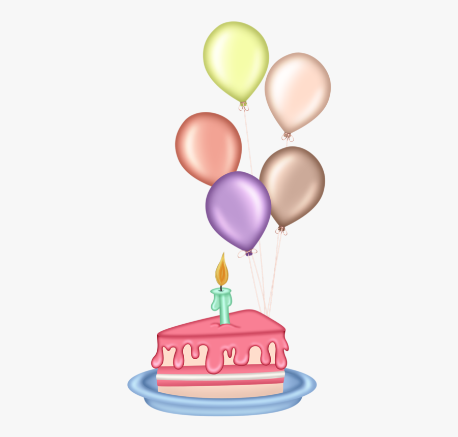 Cartoon Cake And Balloons, Transparent Clipart