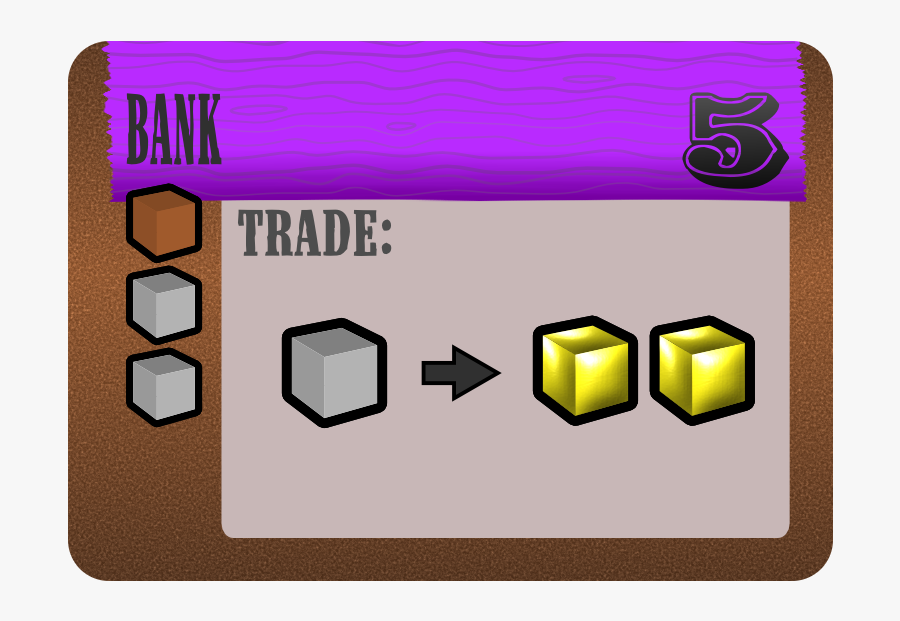 Bank Costs 1 Lumber And 2 Stone - Graphic Design, Transparent Clipart