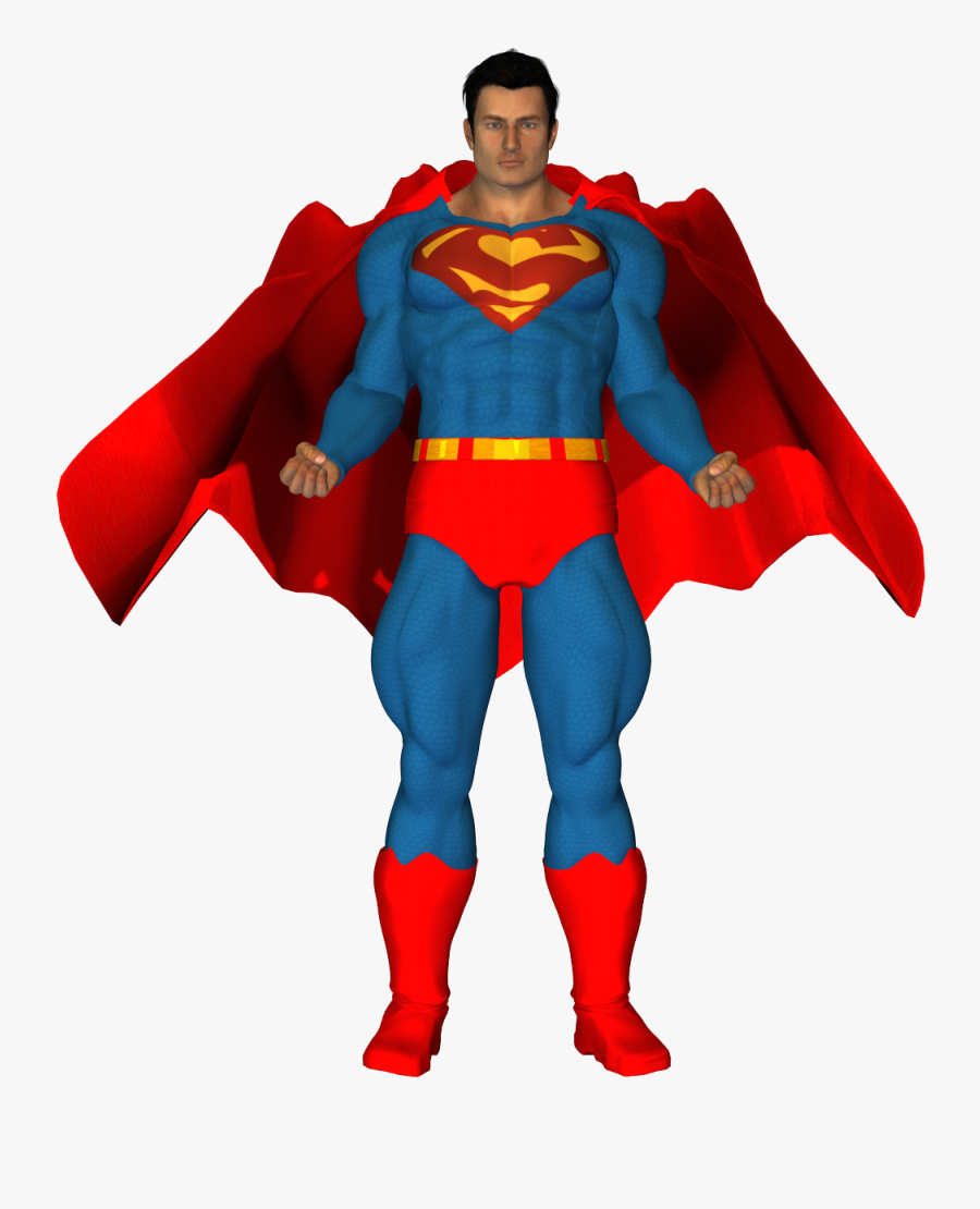 Hero Clipart Superman Exercise - Superman Full Body Suit, Transparent Clipart