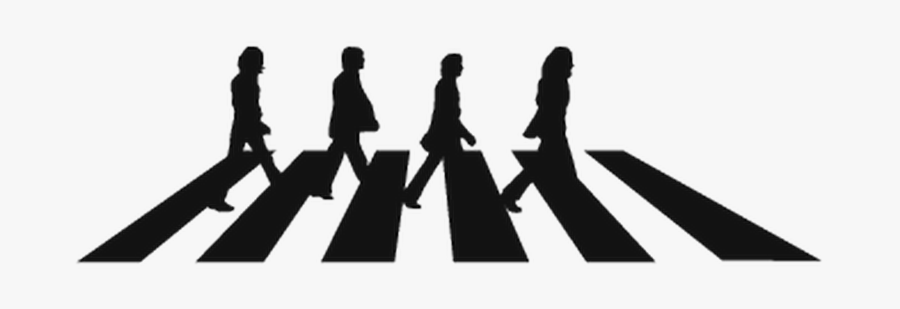 Abbey Road The Beatles Stencil Mural Wall Decal - Beatles Abbey Road Silhouette Vector, Transparent Clipart