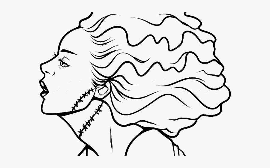 Bride Of Frankenstein Clipart Mrs - Bride Of Frankenstein Outline, Transparent Clipart