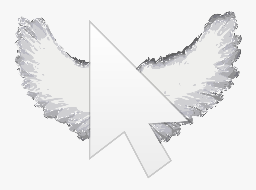 Cursor Flying Away - Illustration, Transparent Clipart