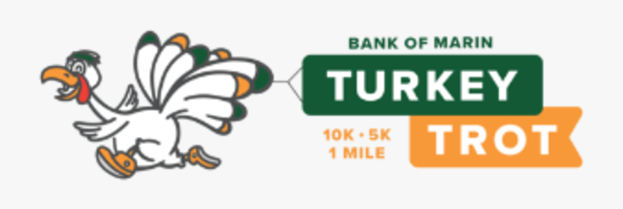 Bank Of Marin Turkey Trot - Turkey Trot Design, Transparent Clipart