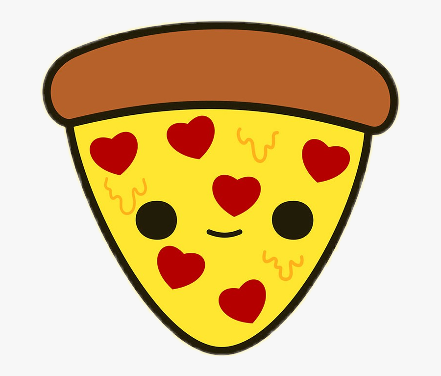 #pizza #pizzalove #love #cute #kawaii - Cute Pizza, Transparent Clipart