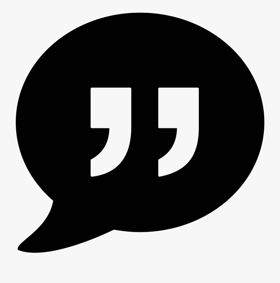 Quotes Icon Black Png, Transparent Clipart