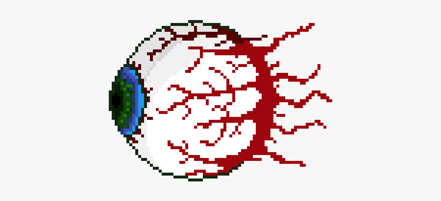 Terraria Eye Of Cthulhu Pixel Art, Transparent Clipart