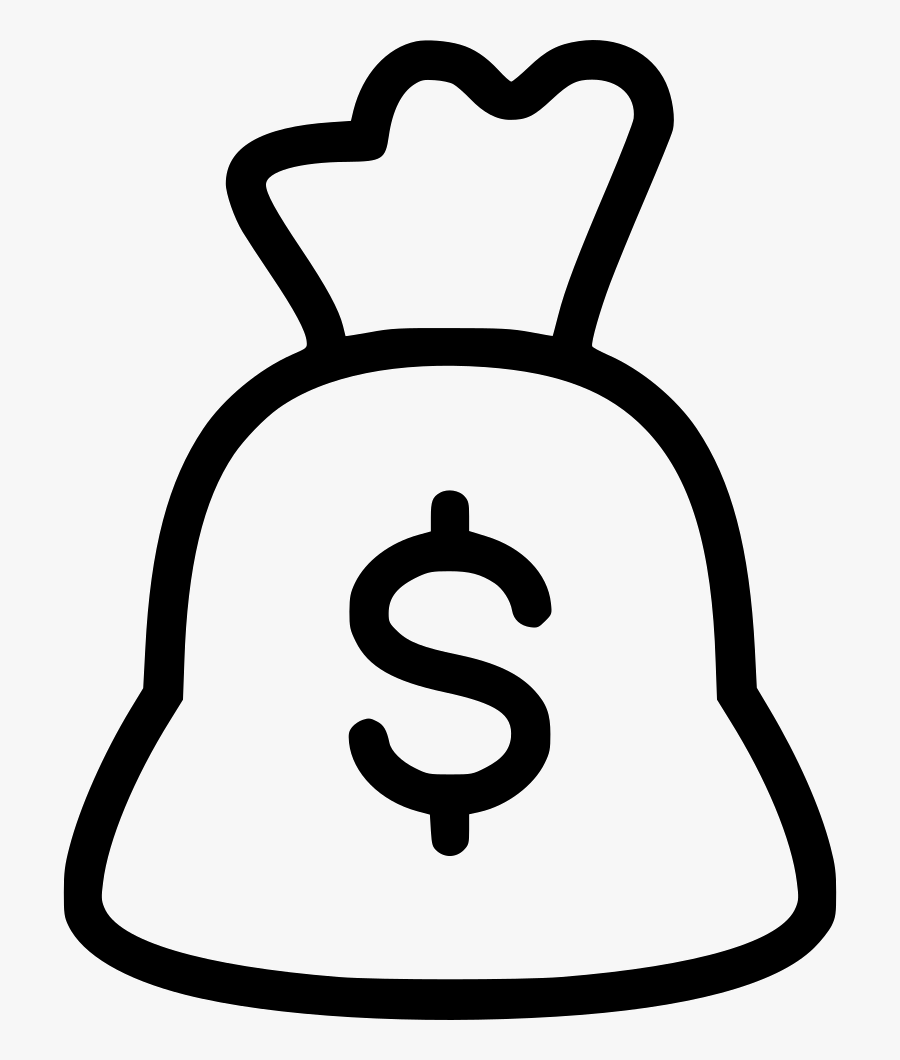 Sack Drawing Svg - Money Bag Vector Png, Transparent Clipart