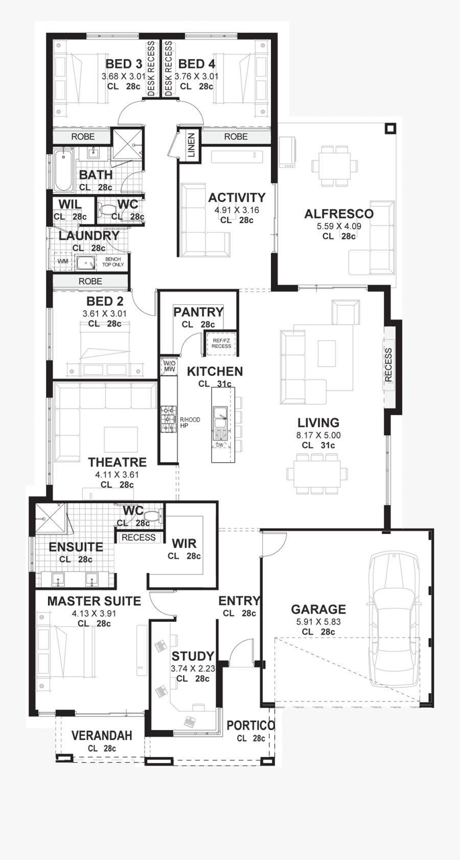 House Plans Home - 1 Storey 4 Bedroom House Plan , Free ...