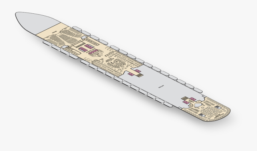 Cruise Ship Outline - Cruise Ship Floor Plans, Transparent Clipart