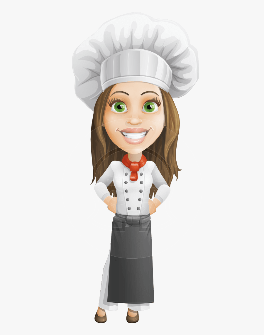 Chef Cartoon Female Cooking - Female Chef Cartoon Png, Transparent Clipart