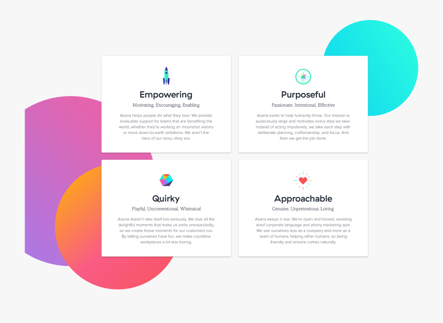 Asana Values, Transparent Clipart