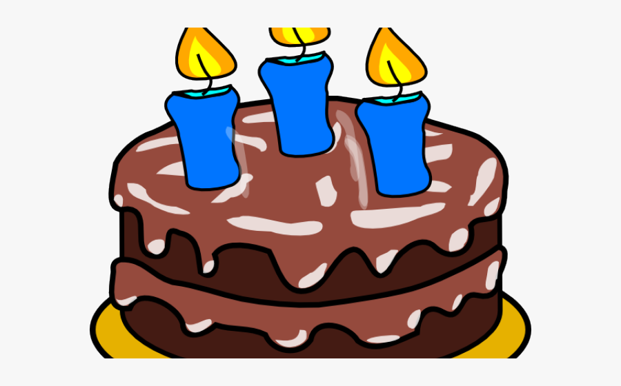 Birthday Cake Clipart Candle - Birthday Cake With 3 Candles, Transparent Clipart