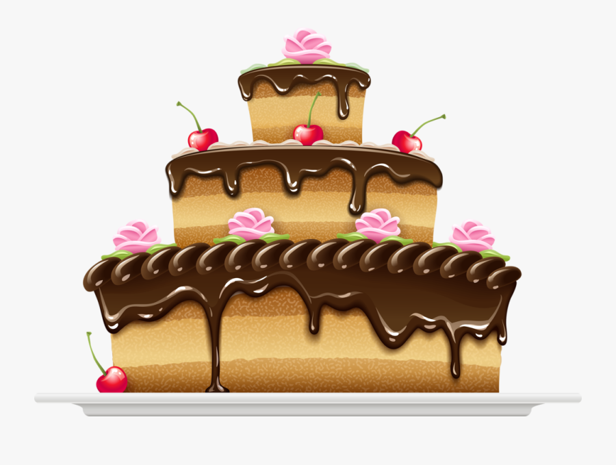 Transparent Happy Birthday Cake Clipart - Transparent Background Birthday Cake Png, Transparent Clipart