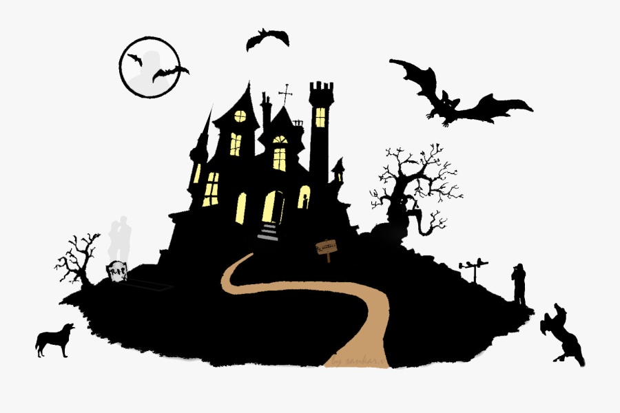 Transparent House Frame Png - Halloween Haunted House Png, Transparent Clipart
