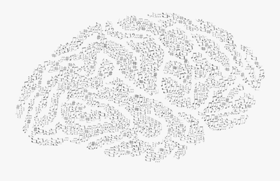 Brain Clipart Music - Grayscale Brain, Transparent Clipart
