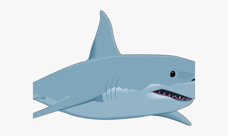Mermaid Tail Clipart Shark - Great White Shark Animated, Transparent Clipart