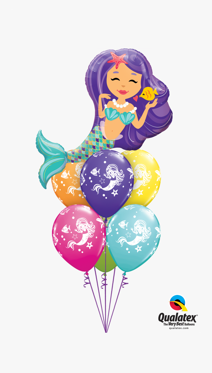 Merry Mermaid Luxury Bouquet"
 Class="lazyload Lazyload - Mermaid Foil Balloon, Transparent Clipart