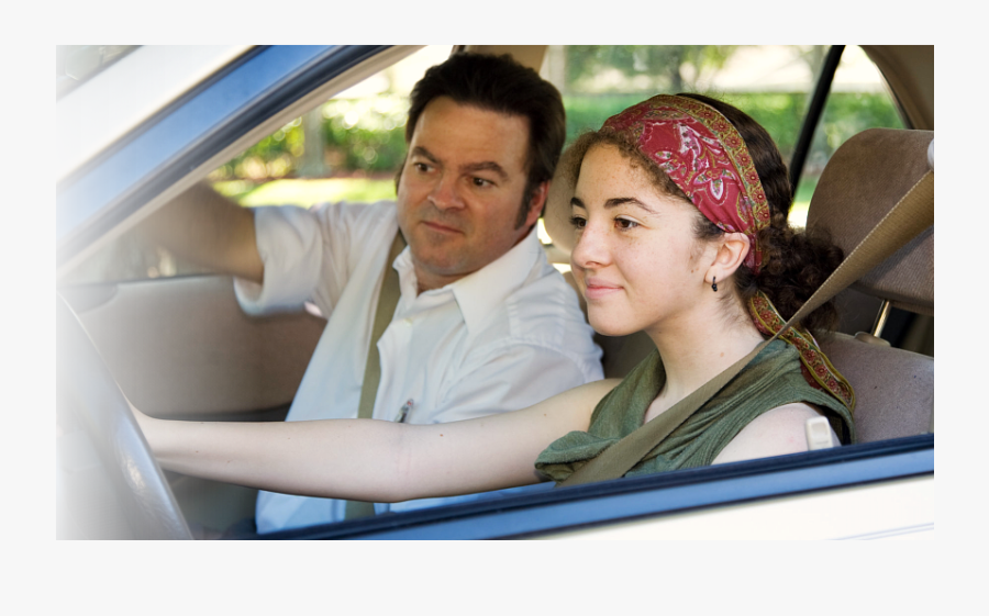 Learn To Drive From Aprofessional, Patient, Driving - Father Teaching Daughter To Drive, Transparent Clipart