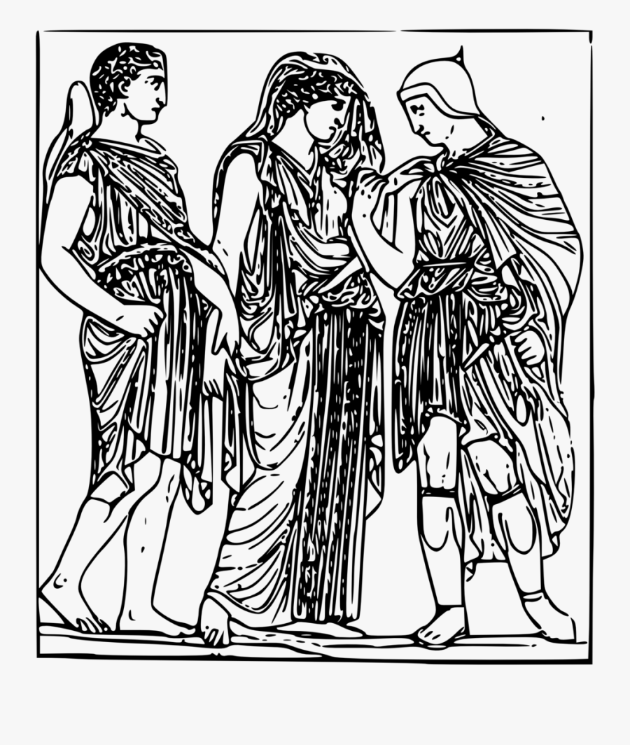 Orpheus And Eurydice Coloring Page, Transparent Clipart