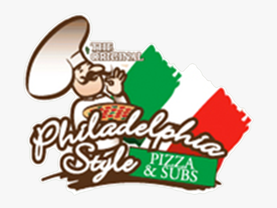 Philadelphia Style Pizza Subs - Label, Transparent Clipart