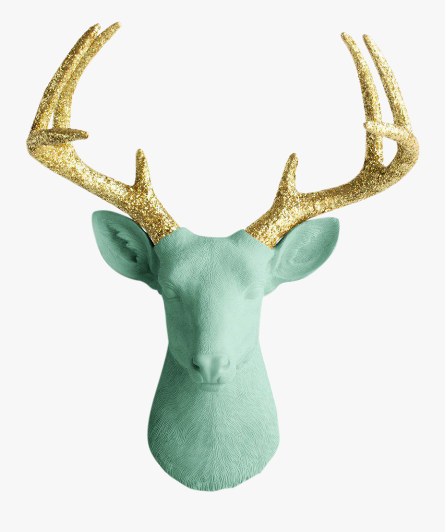 Clip Art Wall Charmers Faux Bust - Deer, Transparent Clipart