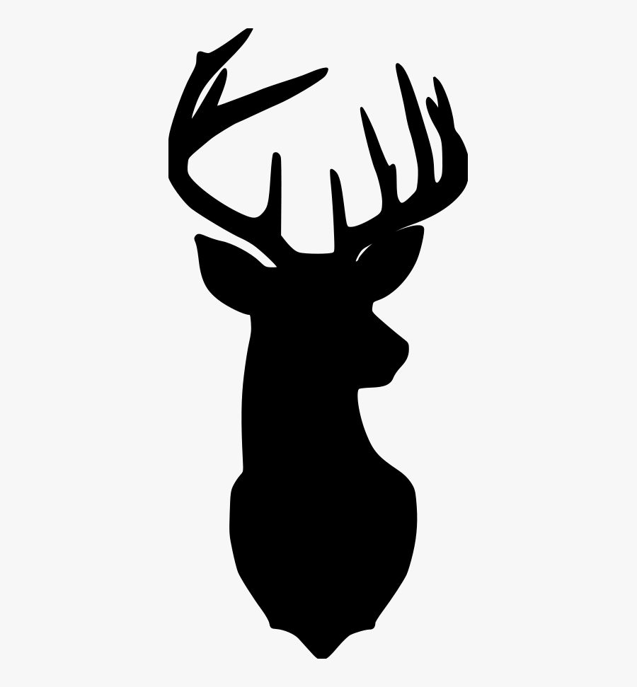 Transparent Deer Head Png - Deer Head Silhouette Png, Transparent Clipart