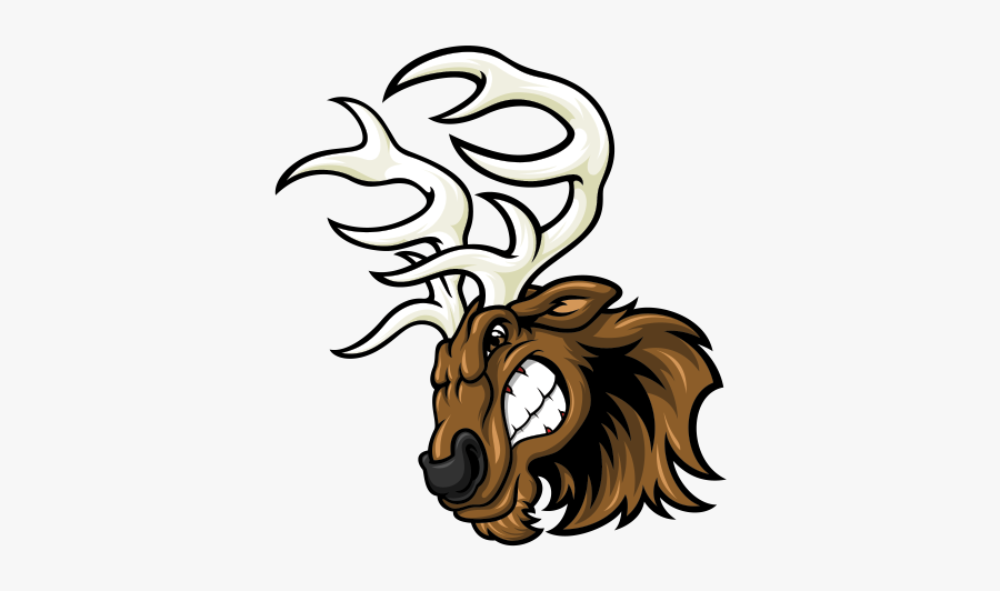 Printed Vinyl Male Deer - Fighting Elk Baseball, Transparent Clipart