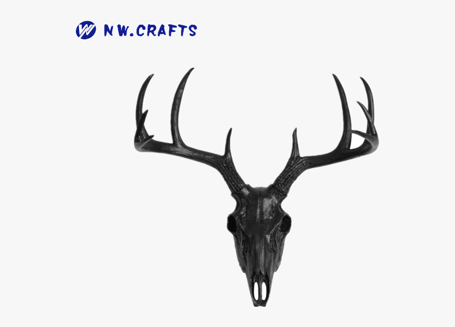 Black Deer Head Wall Decor Mount Suitable As Gifts - Faux Deer Skull, Transparent Clipart