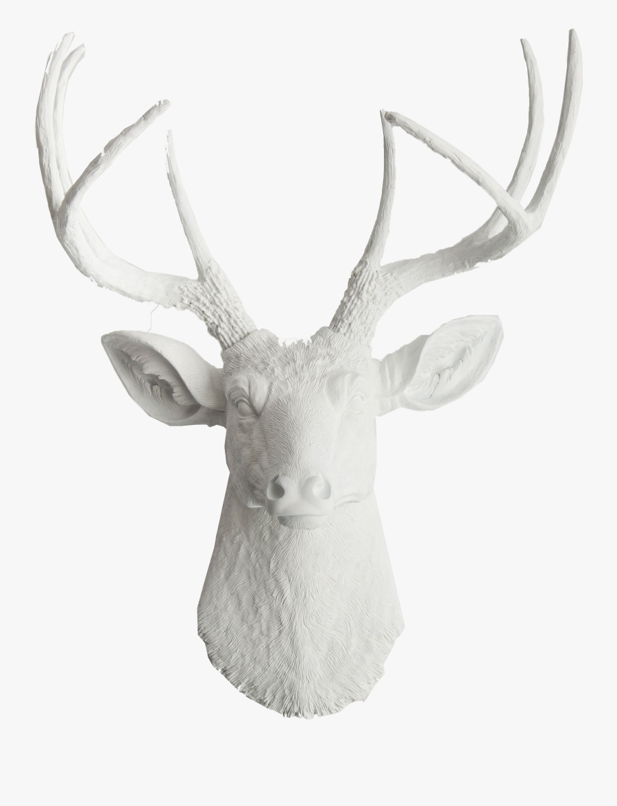 Clip Art Deerhead Winterprops Winterwonderland Snow - White Faux Taxidermy, Transparent Clipart