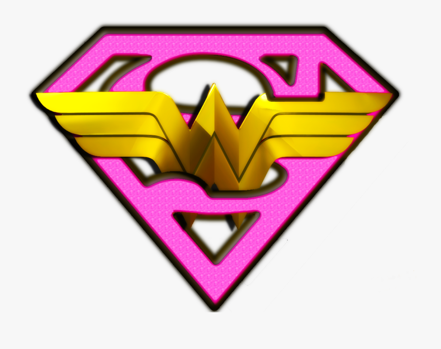 My Girls Is A Fan Of Super Woman - Pink Wonder Woman Logo, Transparent Clipart