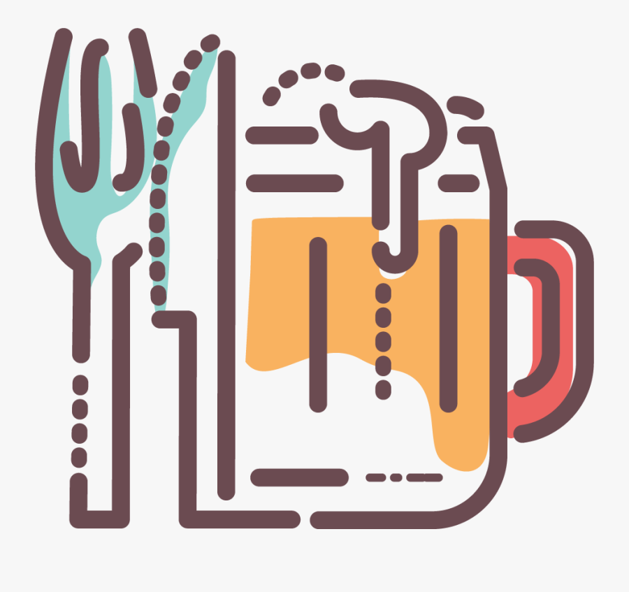 Beer & Food, Transparent Clipart