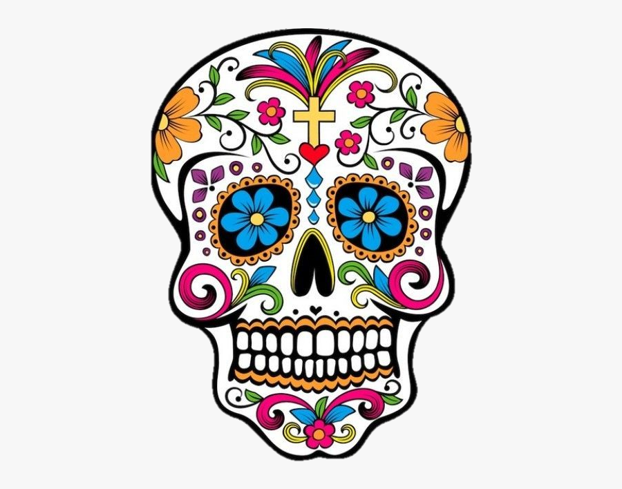 Skull - Day Of The Dead Png, Transparent Clipart