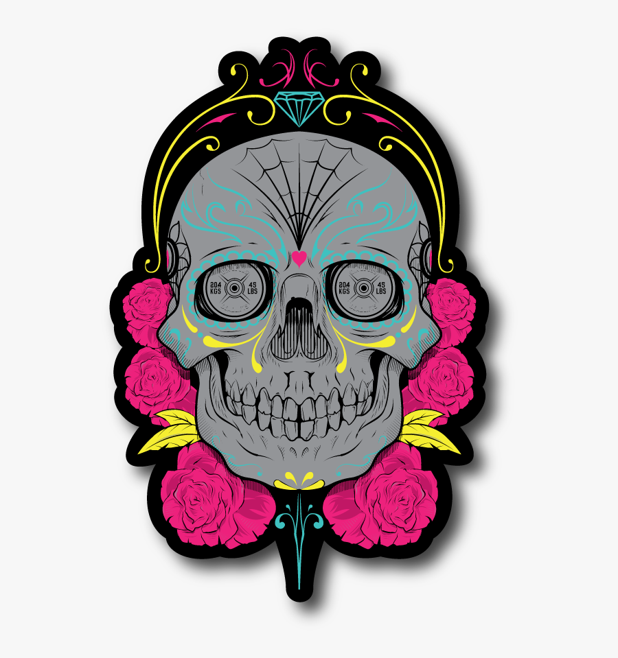 Dia De Los Muertos Clipart Chalk - Illustration, Transparent Clipart
