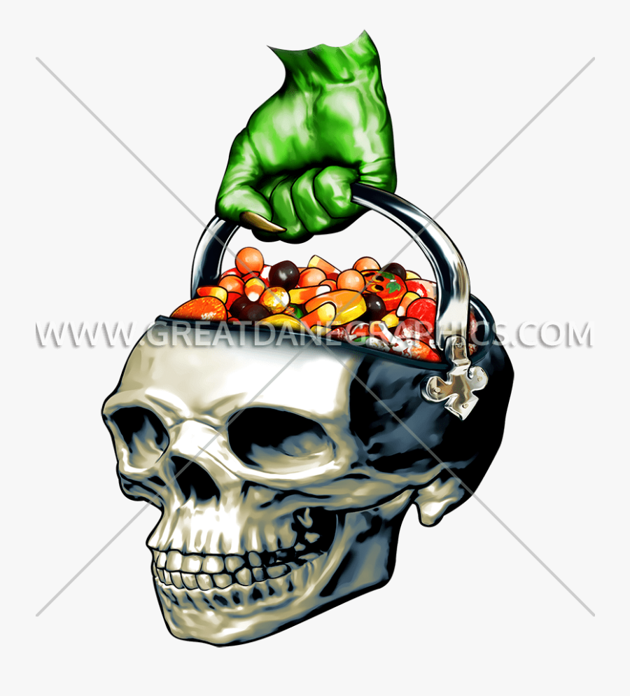 Zombie Skull Candy Bucket Women"s Tank Top - Skull, Transparent Clipart