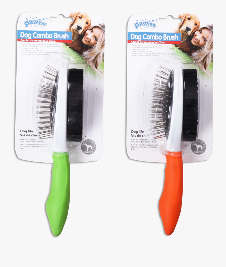 Dog Double Brush - Pawise Yun N Fun, Transparent Clipart
